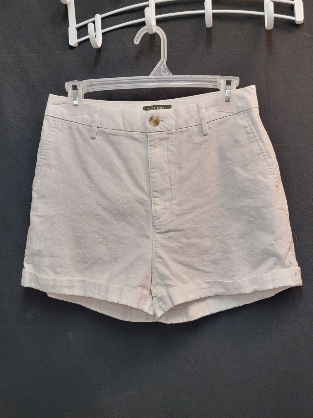 Dockers Women's Cream Roll-Cuff Shorts